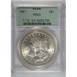 1887  Morgan $  PCGS63  est $60-$65