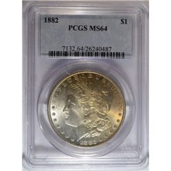 1882 MORGAN DOLLAR PCGS MS64 SUPER