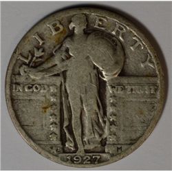 1927-S STANDING LIBERTY QUARTER NICE VG