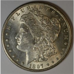 1897-S MORGAN DOLLAR MS63 NICE WHITE COIN