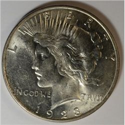 1923-D PEACE DOLLAR MS63+