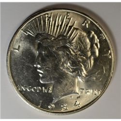 1934-D PEACE DOLLAR MS62 BLAST WHITE