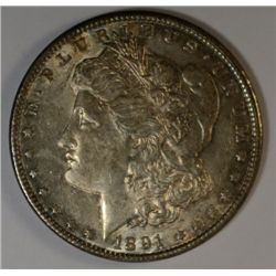 1891 MORGAN DOLLAR MS63 PRETTY COIN!