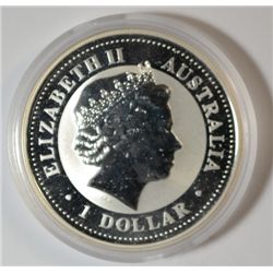 2005 1 OZT .999FS AUSTRALIA ROOSTER GILTED