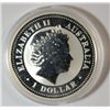 Image 1 : 2005 1 OZT .999FS AUSTRALIA ROOSTER GILTED