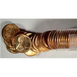 ( 50 ) COINS, ONE ROLL BU 1942 LINCOLN WHEAT CENTS