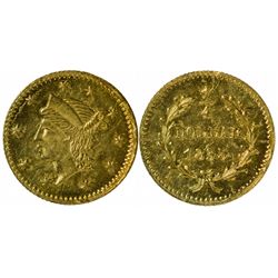 1855 round ¼ Dollar, BG-225, Low Rarity 7