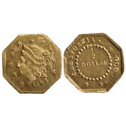 1854 octagonal ½ Dollar, BG-304A