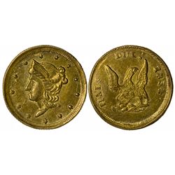 1854 round Half Dol., BG-436, Rarity 6, Eagle Reverse, Die State II ("period" die defect after date,