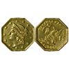 Image 1 : No Date (1853-4) octagonal One Dol., BG-501, Low Rarity 5, Eagle Reverse, Die State I (crack from re