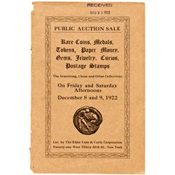 NY, New York City--Thomas Elder Catalog of Armstrong, Chase, and Other Collections