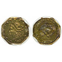 Large Liberty Head/Eagle With Rays ("Peacock") and 50 Cents, BG-302 Peacock (1853).