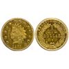 Image 1 : Large Indian Head, Date Below/ Value in Wreath, CALIFORNIA GOLD Above, BG-1207 (1872).