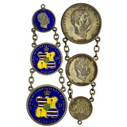 Enameled Hawaiian Coin Fob