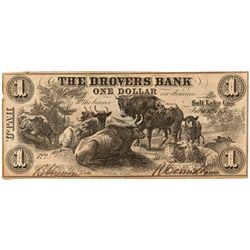 UT, Salt Lake City--The Drovers Bank Note