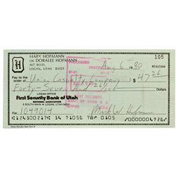 UT, Salt Lake City--Hofmann Check