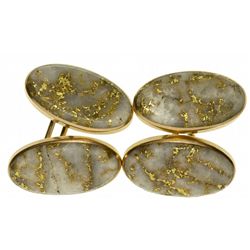 Antique Gold Quartz Cufflinks