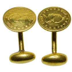 California Gold Token Cufflinks