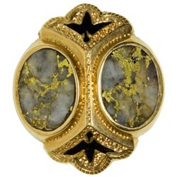 Gold in Quartz Jewelry Stud