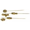 Image 1 : Three Gold in Quartz Stickpins