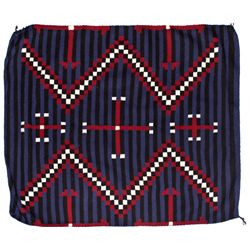 Dark Blue Chief Blanket Style Rug