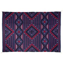 Dark Blue Modern Chief's Rug