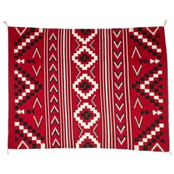 Modern Dark Colored Chief Blanket Style Rug