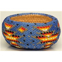 Washoe Blue Beaded Basket