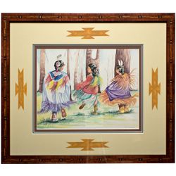 NVNative Dancers Watercolor Painting