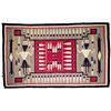 Image 1 : Navajo Storm Pattern Eagle Feather Yei Rug