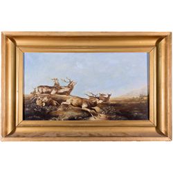Alfred Jacob Miller Elk Oil Painting