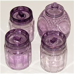Purple Glass Cannisters