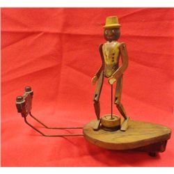 2 pieces: Dancing Sam record dancer, Black Americana, dances when record spins, 1930’s-1940’s; Sambo