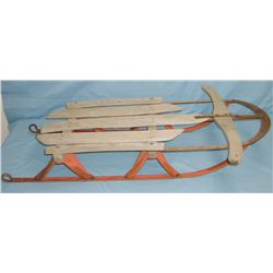 Children’s sled, metal runners, 36”L