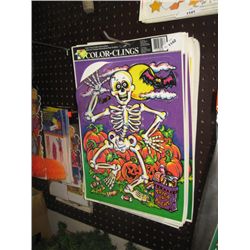 LOT OF HALLOWEEN WINDOW DECOR