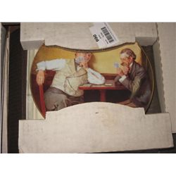 COLLECTOR PLATE W/PAPERS & BOX NORMAN ROCKWELL - GOLDEN MOMENTS COLLECTION