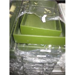 PLANT POTS - BONSI - 2 PC SET - GREEN -STACK 9 SET