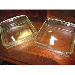 PYREX - CAKE DISHES - 2 PYREX - CAKE DISHES - 2