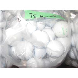 BAG OF GOLF BALLS - APPROX 75 BALLS/BAG
