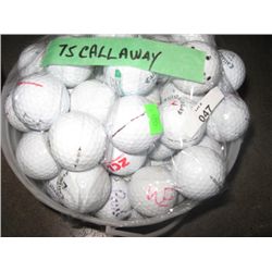 BAG OF GOLF BALLS - APPROX 75 BALLS/BAG