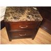 Image 1 : MARBLE TOP - 2DR END TABLE