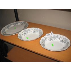 ROYAL ALBERT - SILVER MAPLE SERIES - SERVING - 3PC ROYAL ALBERT - SILVER MAPLE SERIES - SERVING - 3P