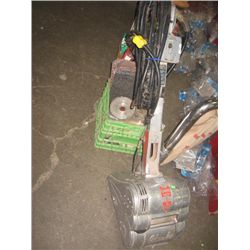 CLARGE FLOOR SANDER & BOX OF ACCESSORIES  & NEW PARTS