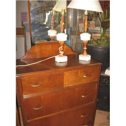 VINTAGE 3 DR DRESSER & MIRROR VINTAGE 3 DR DRESSER & MIRROR