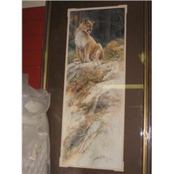 FRAMED L E PRINT  MOUNTAIN LION JOE GARCIA