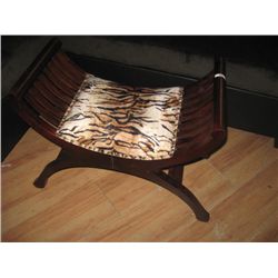 MAHOGANY CURVED BENCH
