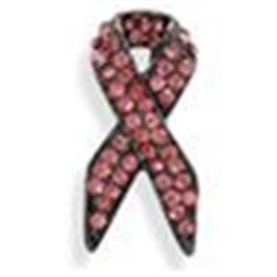 Pink Crystal Ribbon Fashion Pin