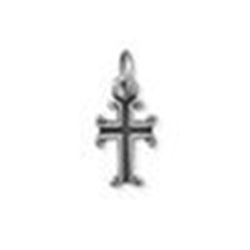 Oxidized Cross Charm