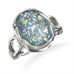 Oval Roman Glass Ring