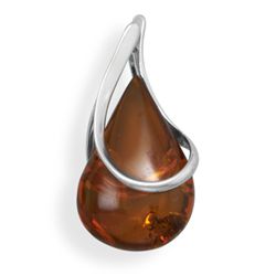 Tear Drop Baltic Amber Pendant